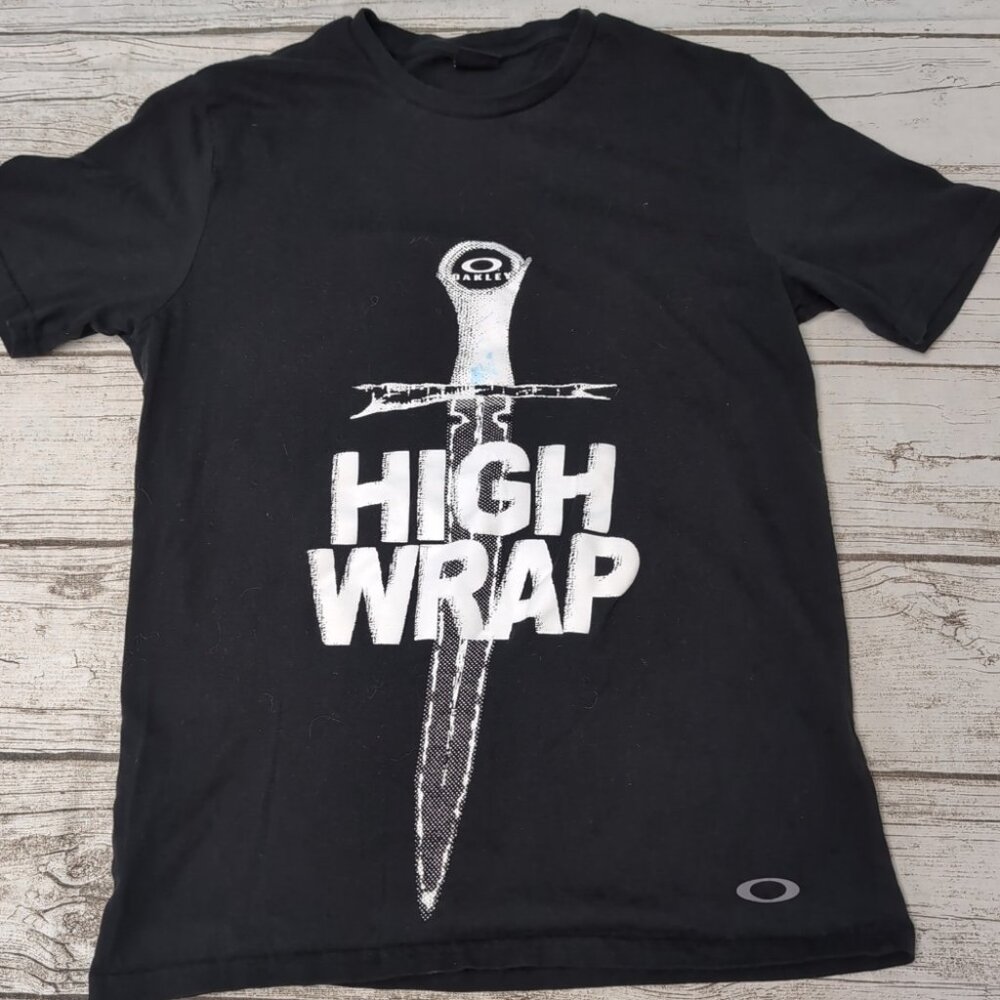 Oakley High Wrap Black Graphic T Shirt Men Size Small